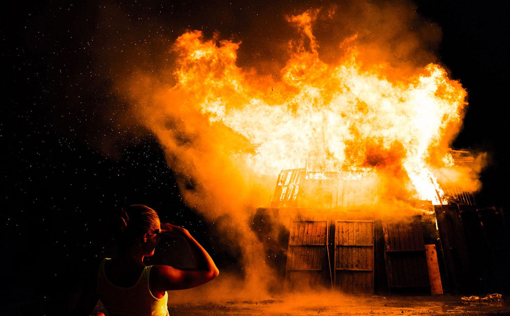 Incendio en vivienda rural